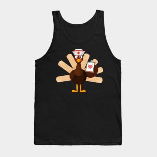 Thanksgiving nurse turkey Tank Top